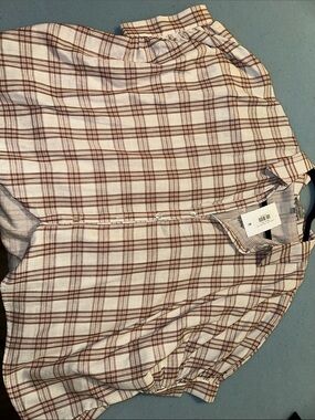 Boutique Plaid Brown and Cream Kids Button-Up Bottoms